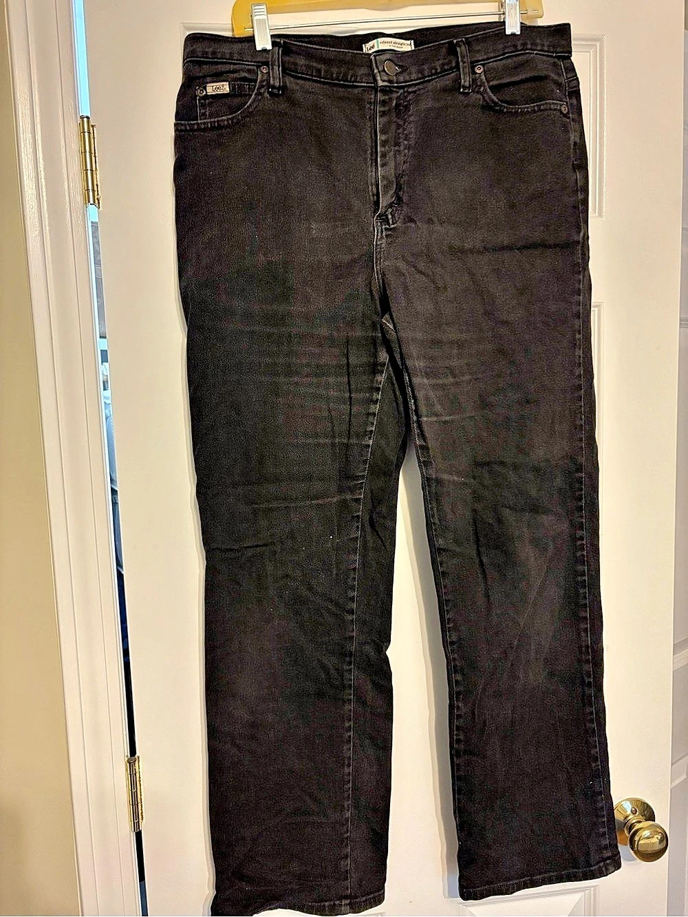 Lee Relaxed Fit Straight Leg Jeans Straight Leg Black Jeans Waist 14